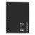 Universal® Wirebound Notebook, 5-Subject, Medium/College Rule, Black Cover, (200) 11 x 8.5 Sheets (UNV66500)