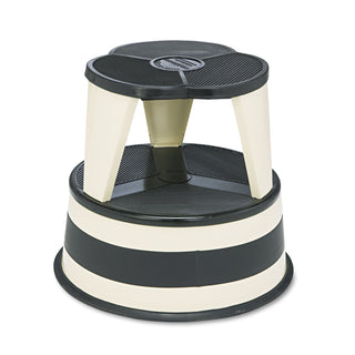 Cramer® Kik-Step Steel Step Stool, 2-Step, 350 lb Capacity, 16" dia. x 14.25h, Sand (CRA100119)