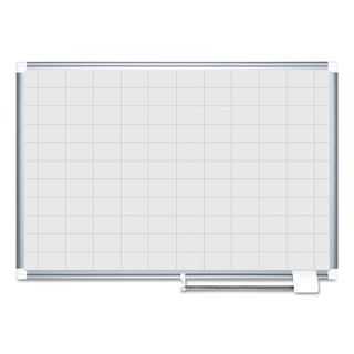 MasterVision™ Grid Planning Board, 48 x 36, 2 x 3 Grid, White/Silver (BVCMA0593830)