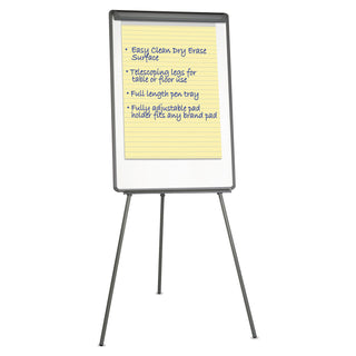 Universal® Dry Erase Board with Tripod Easel, 29 x 41, White Surface, Black Frame (UNV43032)
