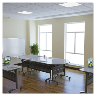 Alera® Reversible Laminate Table Top, Rectangular, 59 3/8w x 23 5/8d, White/Gray (ALETT6024WG)
