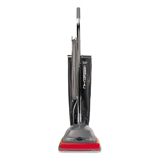Sanitaire® TRADITION Upright Vacuum with Shake-Out Bag, 12 lb, Gray/Red (EURSC679K)