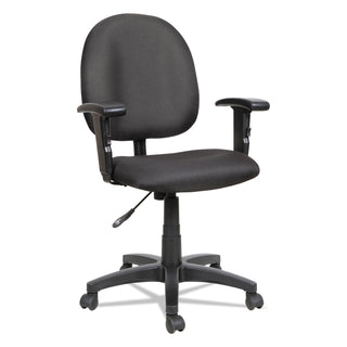 Alera® Essentia Series Swivel Task Chair with Adjustable Arms, Supports up to 275 lbs, Black Seat/Black Back, Black Base (ALEVTA4810)