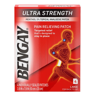 Bengay® Ultra Strength Topical Pain Relief 5% Strength Menthol Patch 4 per Box (701520_BX)