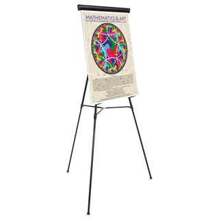 MasterVision™ Telescoping Tripod Display Easel, Adjusts 38" to 69" High, Metal, Black (BVCFLX05101MV)