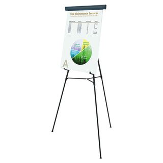 MasterVision™ Telescoping Tripod Display Easel, Adjusts 38" to 69" High, Metal, Black (BVCFLX05101MV)