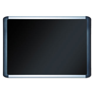 MasterVision™ Black fabric bulletin board, 36 x 48, Silver/Black (BVCMVI050301)