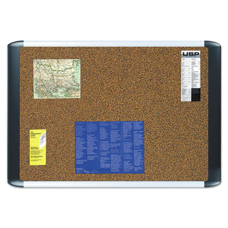 MasterVision™ Tech Cork Board, 24x36, Silver/Black Frame (BVCMVI030501)
