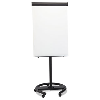 MasterVision™ 360 Multi-Use Mobile Magnetic Dry Erase Easel, 27 x 41, Black Frame (BVCEA4806156)