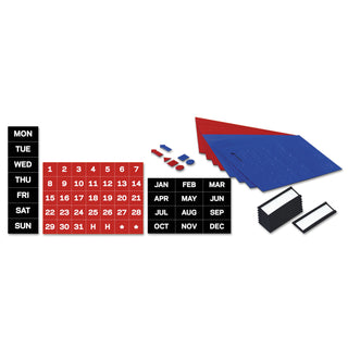MasterVision™ Grid Planning Board w/ Accessories, 1 x 2 Grid, 48 x 36, White/Silver (BVCMA0592830A)