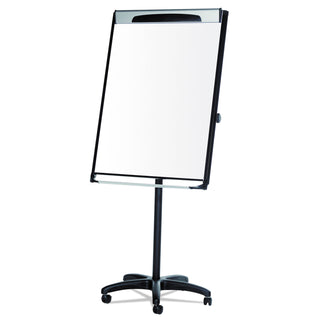 MasterVision™ Platinum Mobile Easel, White, 29 x 41, Black Frame (BVCEA48066720)