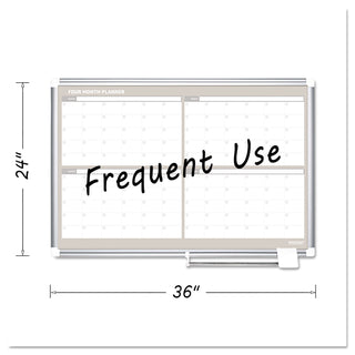 MasterVision™ 4 Month Planner, 36x24, Aluminum Frame (BVCGA03105830)