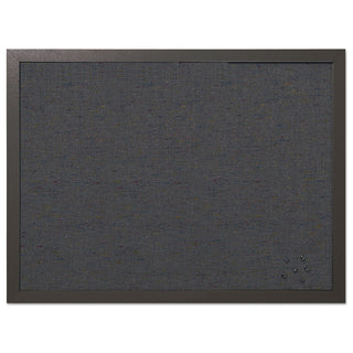 MasterVision™ Designer Fabric Bulletin Board, 24 x 18, Black Fabric/Black Frame (BVCFB0471168)