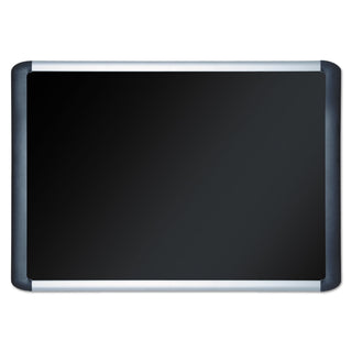 MasterVision™ Black fabric bulletin board, 24 x 36, Silver/Black (BVCMVI030301)