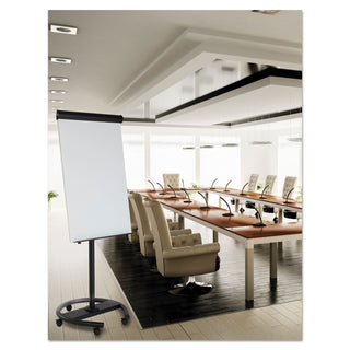 MasterVision™ 360 Multi-Use Mobile Magnetic Dry Erase Easel, 27 x 41, Black Frame (BVCEA4806156)