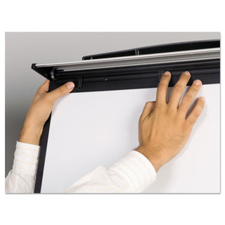 MasterVision™ Platinum Mobile Easel, White, 29 x 41, Black Frame (BVCEA48066720)