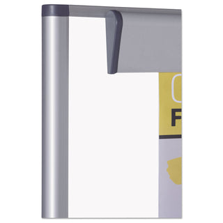 MasterVision™ Magnetic Reversible Mobile Easel, 35 2/5w x 47 1/5h, 80"h Easel, White/Silver (BVCQR5203)