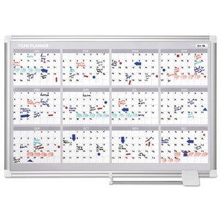 MasterVision™ 4 Month Planner, 36x24, Aluminum Frame (BVCGA03105830)