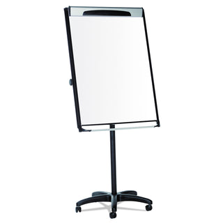 MasterVision™ Platinum Mobile Easel, White, 29 x 41, Black Frame (BVCEA48066720)