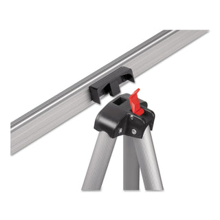 MasterVision™ Telescoping Tripod Display Easel, Adjusts 35" to 64" High, Metal, Silver (BVCFLX09102MV)