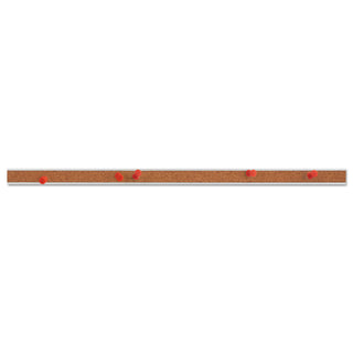Universal® Cork Bulletin Bar, 18 x 1, Brown Surface, Silver Aluminum Frame (UNV43418)