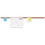Universal® Cork Bulletin Bar, 36 x 1, Brown Surface, Silver Aluminum Frame (UNV43436)