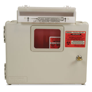Covidien Locking Wall Mount Sharps Cabinet System, 5 qt, Beige (CVDSWMU000609)