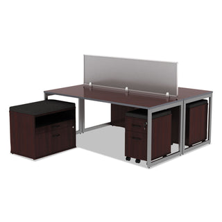 Alera® Valencia Series Mobile Box/File Pedestal, 15.88w x 19.13d x 22.88h, Mahogany (ALEVABFMY)