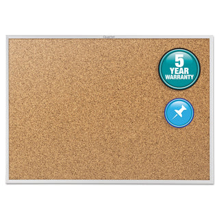 Quartet® Classic Series Cork Bulletin Board, 36 x 24, Silver Aluminum Frame (QRT2303)