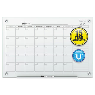 Quartet® Infinity Magnetic Glass Calendar Board, 48 x 36 (QRTGC4836F)