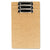 Universal® Hardboard Clipboard with Low-Profile Clip, 0.5" Clip Capacity, Holds 8.5 x 14 Sheets, Brown, 3/Pack (UNV05563)