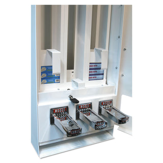 Vend-Rite Coin-Operated Soap Vender, 3-Column, 16.25" x 37.75" x 9.5", White/Blue (VEN394100)