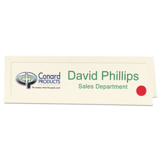 Avery® Large Embossed Tent Card, Ivory, 3 1/2 x 11, 1 Card/Sheet, 50/Box (AVE5915)