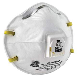3M™ Particulate Respirator 8210V, N95, Cool Flow Valve, 10/Box (MMM8210V)