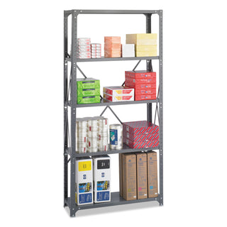 Safco® Commercial Steel Shelving Unit, Five-Shelf, 36w x 12d x 75h, Dark Gray (SAF6265)