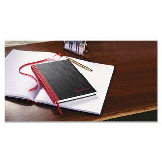 Black n' Red™ Casebound Notebooks, Wide/Legal Rule, Black Cover, 8.25 x 5.68, 96 Sheets (JDKE66857)