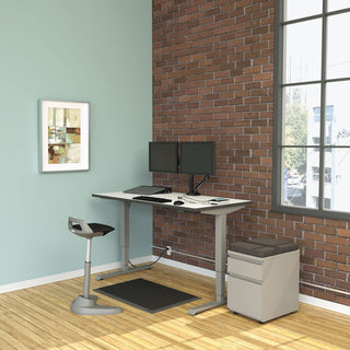Alera® Reversible Laminate Table Top, Rectangular, 59 3/8w x 29 1/2d, White/Gray (ALETT6030WG)