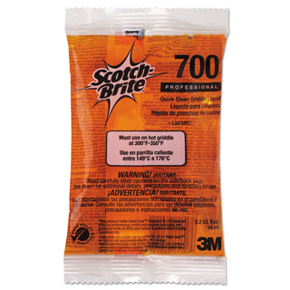 Scotch-Brite® PROFESSIONAL Quick Clean Griddle Liquid, 3.2 oz Packet, 40/Carton (MMM29603) (MCO29603)
