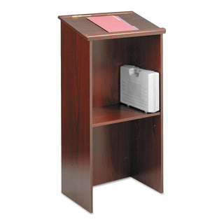 Safco® Stand-Up Lectern, 23w x 15.75d x 46h, Mahogany (SAF8915MH)