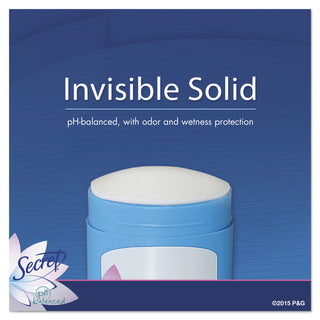 Secret® Invisible Solid Anti-Perspirant and Deodorant, Powder Fresh, 0.5 oz Stick, 24/Carton (PGC31384)