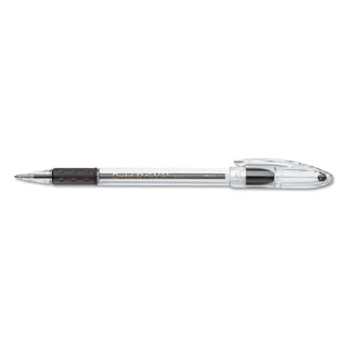 Pentel® R.S.V.P. Stick Ballpoint Pen, Medium 1mm, Black Ink, Translucent Barrel, Dozen (PENBK91A)