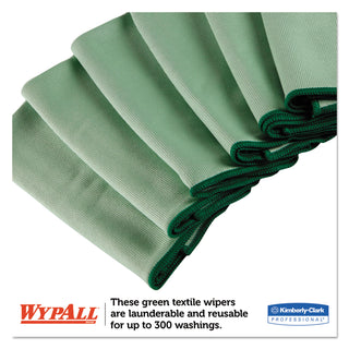 WypAll® Microfiber Cloths, Reusable, 15.75 x 15.75, Green, 6/Pack (KIM83630)