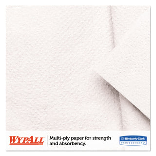 WypAll® L20 Towels, POP-UP Box, 4-Ply, 9.1 x 16.8, Unscented, White, 88/Box, 10 Boxes/Carton (47044KIM)