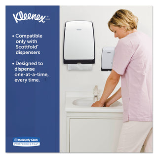 Kleenex® Premiere Folded Towels, 1-Ply, 7.8 x 12.4, White, 120/Pack, 25 Packs/Carton (KIM13253)