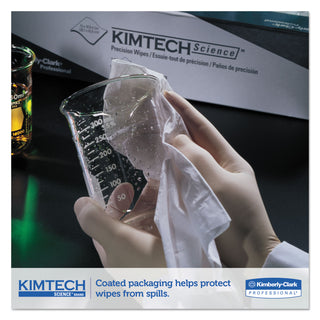 Kimtech™ Precision Wiper, POP-UP Box, 1-Ply, 14.7 x 16.6, Unscented, White, 144/Box, 15 Boxes/Carton (05514KIM)