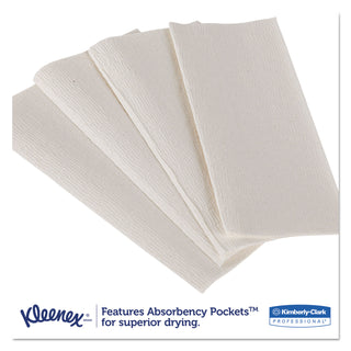 Kleenex® Premiere Folded Towels, 1-Ply, 9.4 x 12,4, White, 120/Pack, 25 Packs/Carton (KIM13254)