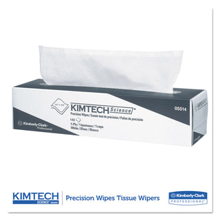 Kimtech™ Precision Wiper, POP-UP Box, 1-Ply, 14.7 x 16.6, Unscented, White, 144/Box, 15 Boxes/Carton (05514KIM)