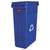 Rubbermaid® Commercial Slim Jim Recycling Container w/Venting Channels, Plastic, 23 gal, Blue (RUB354007BE)