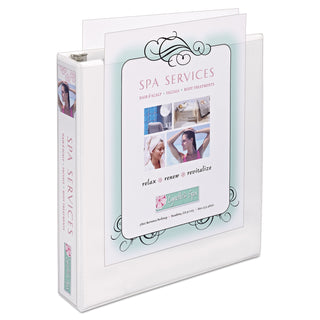 Avery® Heavy-Duty Non Stick View Binder with DuraHinge and Slant Rings, 3 Rings, 1.5" Capacity, 11 x 8.5, White (AVE05404)