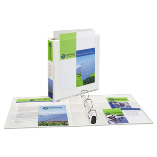 Avery® Heavy-Duty Non Stick View Binder with DuraHinge and Slant Rings, 3 Rings, 1.5" Capacity, 11 x 8.5, White (AVE05404)